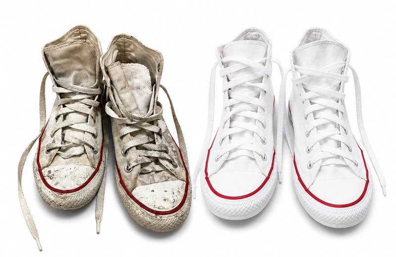 Des chaussures propres en un seul lavage