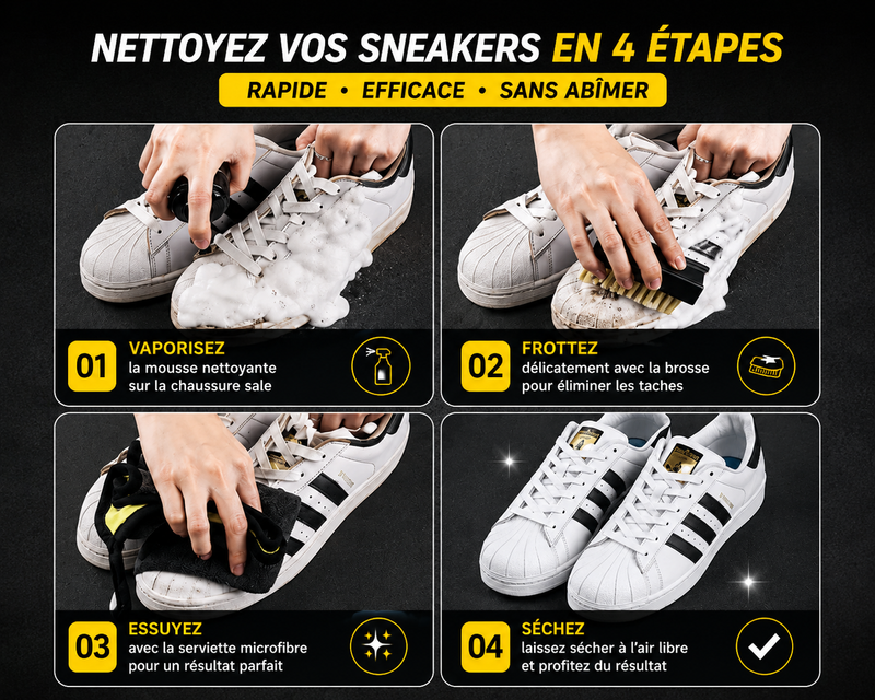 Nettoyez vos sneakers en 4 étapes